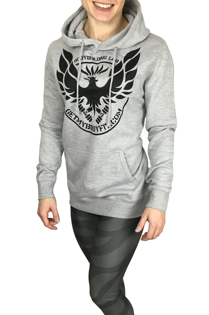 Womens getmybodyfit Pullover Hoodie Grey/Black