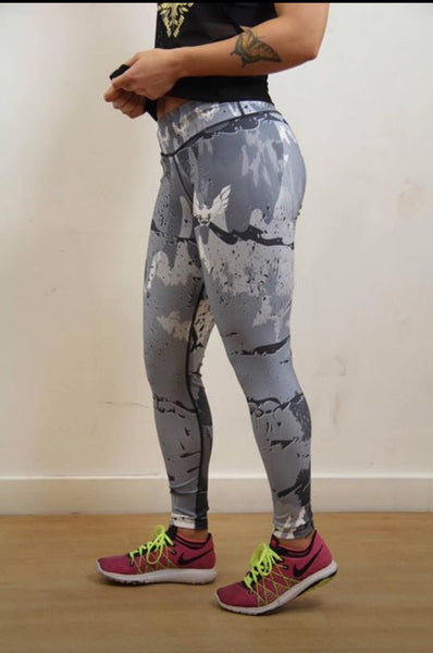 Women's stone camo gym leggings - by getmybodyfit