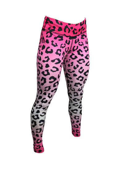 pink animal print gym leggings 